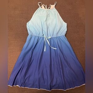 Blue Ombre Halter Dress